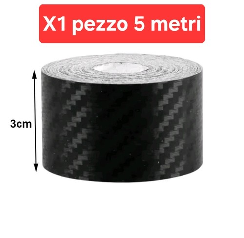 Nastro 3cmx5m fibra carbonio - fibra,