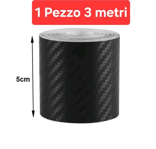 Nastro 5cmx3m fibra carbonio - 1,